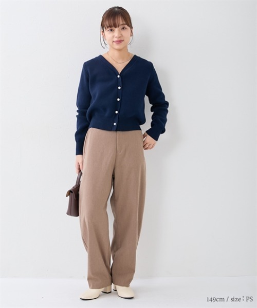 Petitjo（プッチージョ）の「小さいサイズ　【Petimo企画】　カーブパンツ　低身長さん・小柄女性（その他パンツ・レディース・チャコールグレー/モカ・PSS/PS）」の6枚目の写真