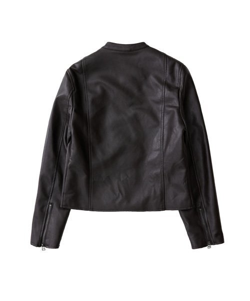 LADY VOLUME(レディーボリューム)の「9073 VEGAN LETHER JUMPER_BURGANDY(ライダースジャケット・レディース・その他・LARGE/MEDIUM)」の2枚目の写真