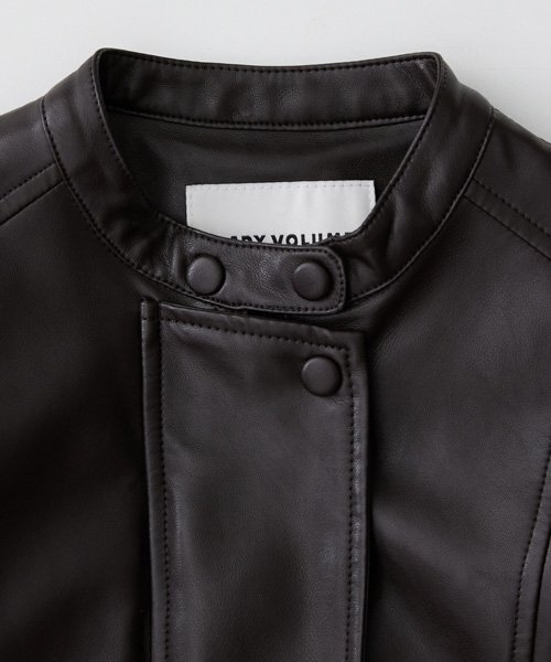 LADY VOLUME(レディーボリューム)の「9073 VEGAN LETHER JUMPER_BURGANDY(ライダースジャケット・レディース・その他・LARGE/MEDIUM)」の3枚目の写真