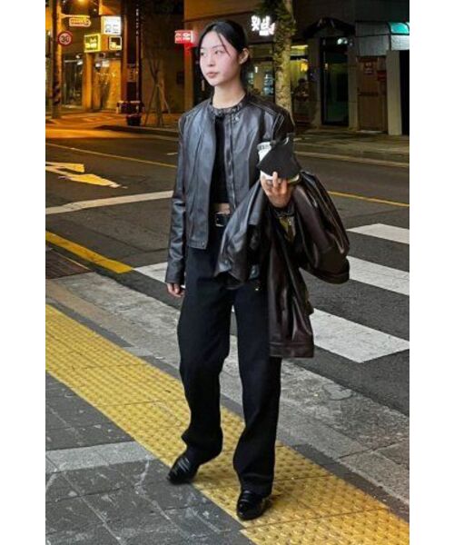 LADY VOLUME(レディーボリューム)の「9073 VEGAN LETHER JUMPER_BURGANDY(ライダースジャケット・レディース・その他・LARGE/MEDIUM)」の10枚目の写真
