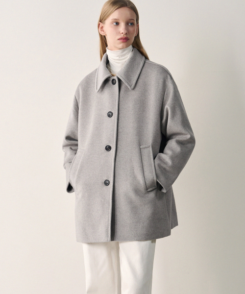 DRAWFIT WOMEN（ドローフィットウーマン）の「ソフトカシミヤオーバーサイズハーフコート [BUTTER]（チェスターコート・レディース・その他・MEDIUM/SMALL/X-SMALL）」の7枚目の写真