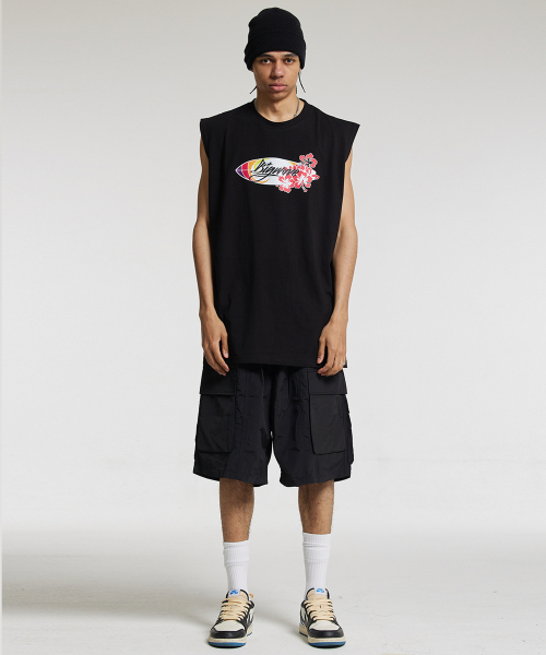 CREAM SODA LAB（クリームソーダラボ）の「ハワイサーフィンボードスリーブレスブラック（Tシャツ/カットソー・レディース・その他・LARGE/MEDIUM/X-LARGE）」の2枚目の写真