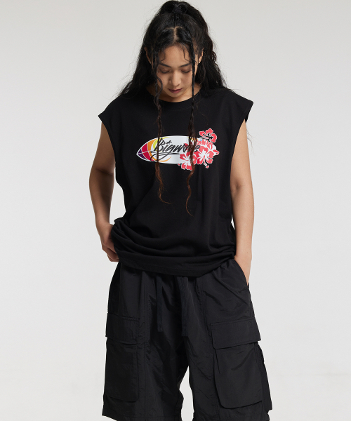 CREAM SODA LAB（クリームソーダラボ）の「ハワイサーフィンボードスリーブレスブラック（Tシャツ/カットソー・レディース・その他・LARGE/MEDIUM/X-LARGE）」の4枚目の写真