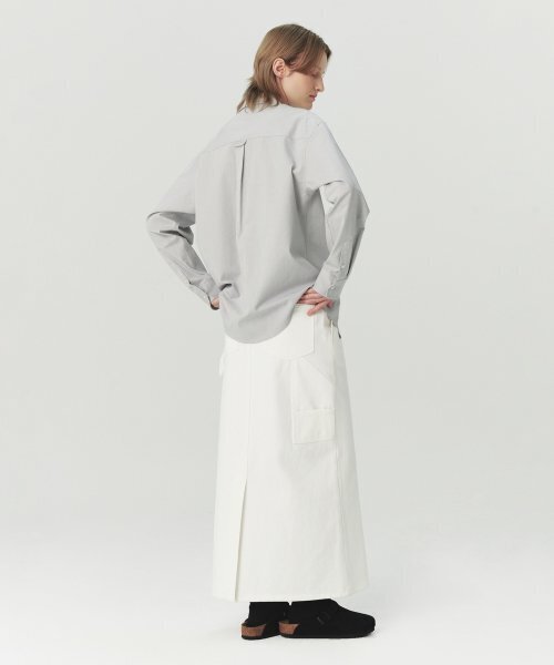 LEVAR(レバー)の「Garment Dyeing Cotton Carpenter Skirt - Warm White(スカート・レディース・その他・MEDIUM/SMALL)」の2枚目の写真