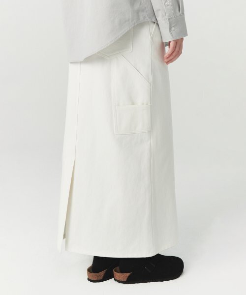 LEVAR(レバー)の「Garment Dyeing Cotton Carpenter Skirt - Warm White(スカート・レディース・その他・MEDIUM/SMALL)」の4枚目の写真
