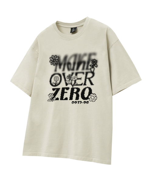 MOZMOZ（モズモズ）の「ピクセルフラワー オーバーサイズ ピグメント 半袖Tシャツ ベージュ（Tシャツ/カットソー・レディース・その他・M/XL/XXL）」の4枚目の写真