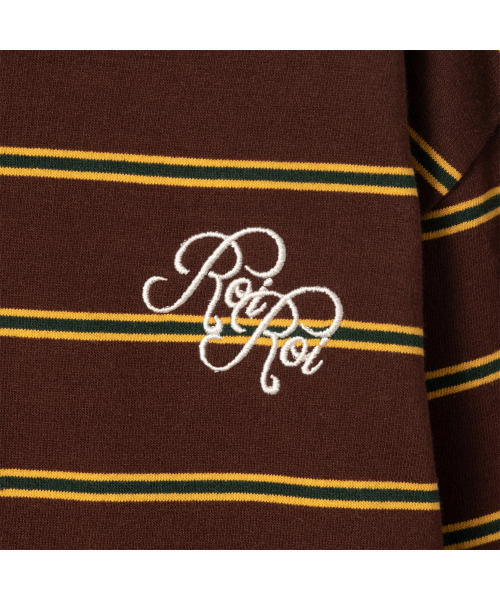 ROIROI（ロイロイ）の「ストライプポロ長袖Tシャツ - ブラウン（ポロシャツ・レディース・その他・FREE）」の3枚目の写真