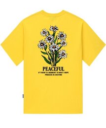 デイジーフラワーバンドルグラフィックTシャツ - イエロー