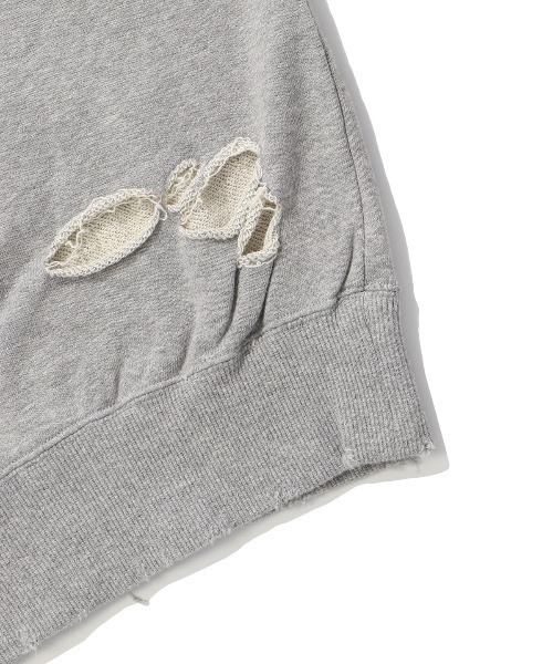 UNION（UNION TOKYO）（ユニオン）の「DISCOVERED UNION LOOPING DAMAGE HOODY（パーカー・メンズ・グレー系その他/ブラック・3/1）」の7枚目の写真