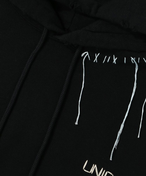 UNION（UNION TOKYO）（ユニオン）の「DISCOVERED UNION LOOPING DAMAGE HOODY（パーカー・メンズ・グレー系その他/ブラック・3/1）」の6枚目の写真