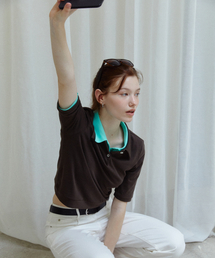 COTTON JERSEY POLO SHIRT_BROWN