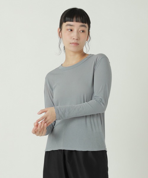 ZUCCa（ズッカ）の「SUPIMA LIGHT JERSEY / カットソー（Tシャツ/カットソー・レディース・グレー/イエロー・M size）」の2枚目の写真