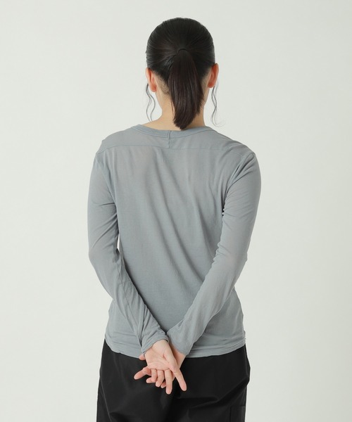 ZUCCa（ズッカ）の「SUPIMA LIGHT JERSEY / カットソー（Tシャツ/カットソー・レディース・グレー/イエロー・M size）」の4枚目の写真