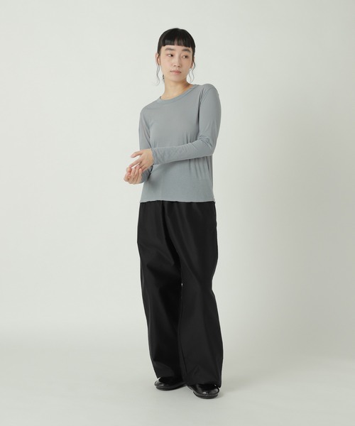 ZUCCa（ズッカ）の「SUPIMA LIGHT JERSEY / カットソー（Tシャツ/カットソー・レディース・グレー/イエロー・M size）」の5枚目の写真
