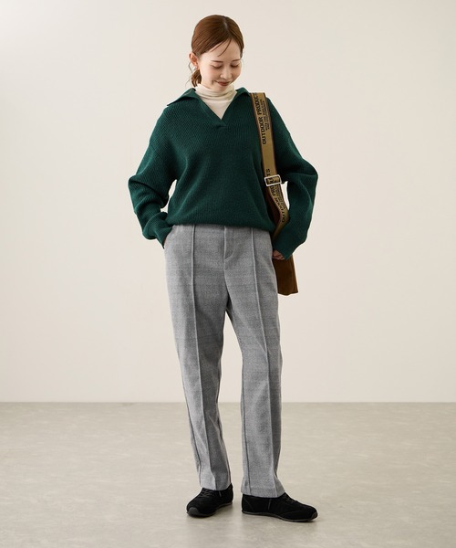 ROPE' PICNIC（ロペピクニック）の「裏起毛ストレートパンツ（その他パンツ・レディース・ダークブラウン/グレー/ブラック・S/M/L）」の14枚目の写真