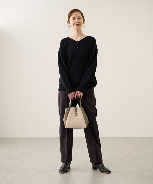 ROPE' PICNIC（ロペピクニック）の「裏起毛ストレートパンツ（その他パンツ・レディース・ダークブラウン/グレー/ブラック・S/M/L）」の10枚目の写真