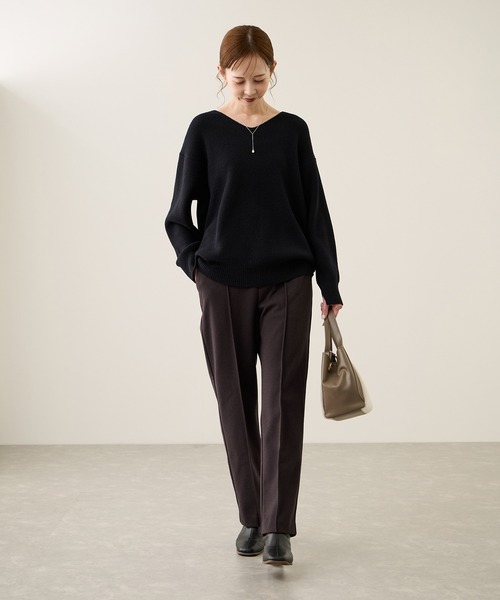 ROPE' PICNIC（ロペピクニック）の「裏起毛ストレートパンツ（その他パンツ・レディース・ダークブラウン/グレー/ブラック・S/M/L）」の8枚目の写真