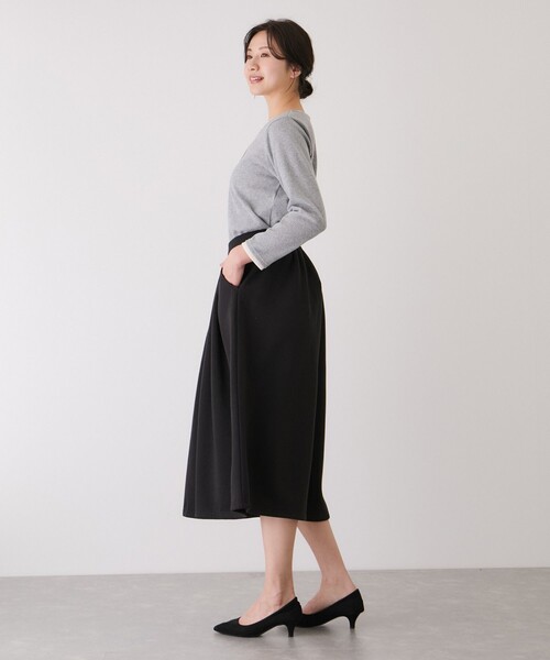 Jayro(ジャイロ)の「裏毛タックガウチョパンツ(その他パンツ・レディース・チャコールグレー/ネイビー/ライトグレー/ブラック・M)」の9枚目の写真