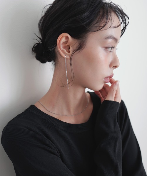 LIAN(リアン)の「ラインロングピアス(ピアス(両耳用)・レディース・ゴールド/シルバー・FREE)」の6枚目の写真