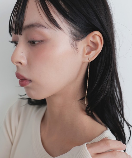 LIAN(リアン)の「ラインロングピアス(ピアス(両耳用)・レディース・ゴールド/シルバー・FREE)」の10枚目の写真
