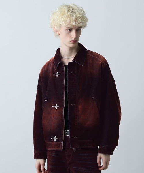 HARE（ハレ）の「ナカワタファイヤーマンバックルデニムブルゾン(HARE)（ブルゾン・メンズ・グレー/ブルー/レッド/ブラック・SMALL/MEDIUM）」の19枚目の写真