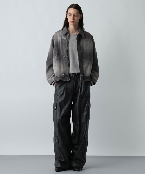 HARE（ハレ）の「ナカワタファイヤーマンバックルデニムブルゾン(HARE)（ブルゾン・メンズ・グレー/ブルー/レッド/ブラック・SMALL/MEDIUM）」の6枚目の写真