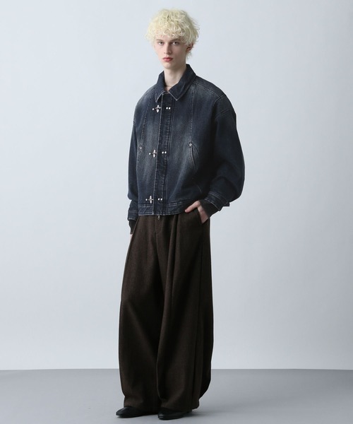 HARE（ハレ）の「ナカワタファイヤーマンバックルデニムブルゾン(HARE)（ブルゾン・メンズ・グレー/ブルー/レッド/ブラック・SMALL/MEDIUM）」の13枚目の写真