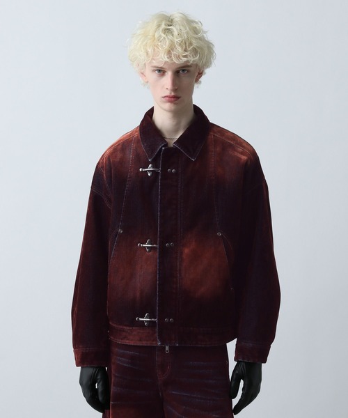 セール】ナカワタファイヤーマンバックルデニムブルゾン(HARE