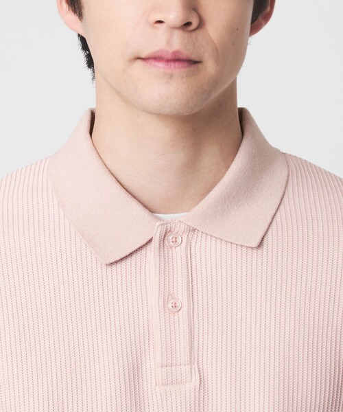 green label relaxing（グリーンレーベルリラクシング）の「クリア ラッセル 長袖 ポロシャツ（ポロシャツ・メンズ・ブラック/ライトピンク/ブラウン・S/M/L/XL）」の16枚目の写真