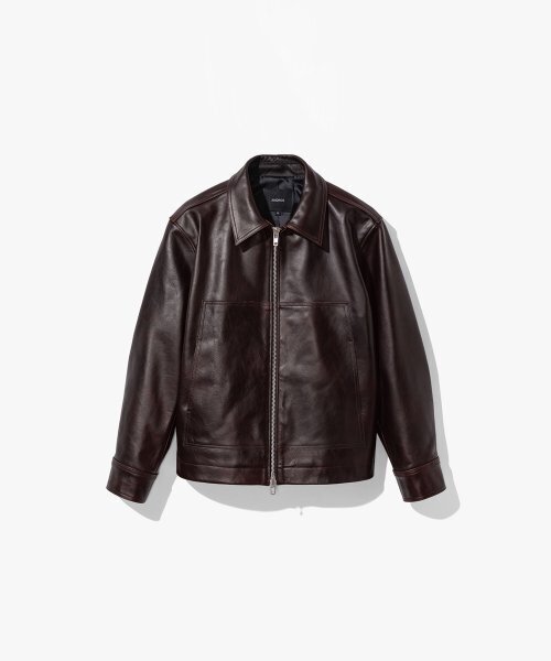 ANDROS(アンドロス)の「Double Pocket Cow Leathr Jacket (Deep Brown)(ライダースジャケット・メンズ・その他・LARGE)」の2枚目の写真