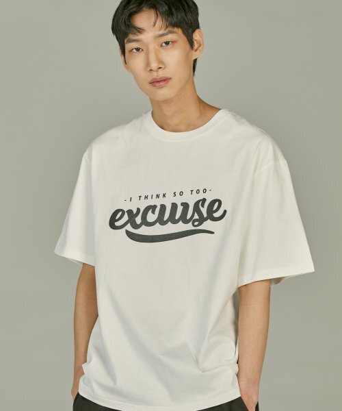 EXCURSE(エクスカース)の「ECプレミアムオーバーサイズハーフTシャツホワイトXブラック(Tシャツ/カットソー・レディース・その他・MEDIUM/LARGE/X-LARGE)」の1枚目の写真