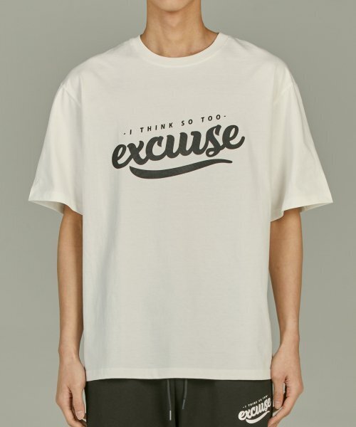 EXCURSE(エクスカース)の「ECプレミアムオーバーサイズハーフTシャツホワイトXブラック(Tシャツ/カットソー・レディース・その他・MEDIUM/LARGE/X-LARGE)」の2枚目の写真
