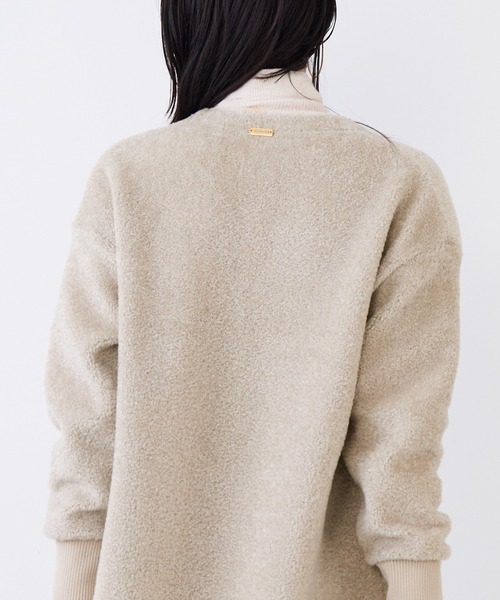 MICA&DEAL（マイカ＆ディール）の「プードルボアカーディガン（カーディガン/ボレロ・レディース・ライトグレー/ブラウン・FREE）」の7枚目の写真