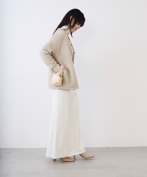 MICA&DEAL（マイカ＆ディール）の「プードルボアカーディガン（カーディガン/ボレロ・レディース・ライトグレー/ブラウン・FREE）」の10枚目の写真