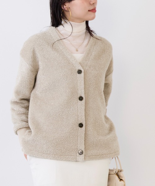 MICA&DEAL（マイカ＆ディール）の「プードルボアカーディガン（カーディガン/ボレロ・レディース・ライトグレー/ブラウン・FREE）」の12枚目の写真