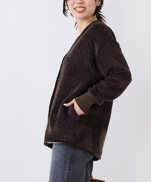 MICA&DEAL（マイカ＆ディール）の「プードルボアカーディガン（カーディガン/ボレロ・レディース・ライトグレー/ブラウン・FREE）」の19枚目の写真