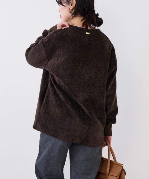 MICA&DEAL（マイカ＆ディール）の「プードルボアカーディガン（カーディガン/ボレロ・レディース・ライトグレー/ブラウン・FREE）」の20枚目の写真