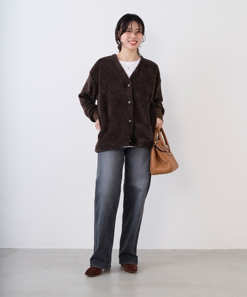 MICA&DEAL（マイカ＆ディール）の「プードルボアカーディガン（カーディガン/ボレロ・レディース・ライトグレー/ブラウン・FREE）」の21枚目の写真