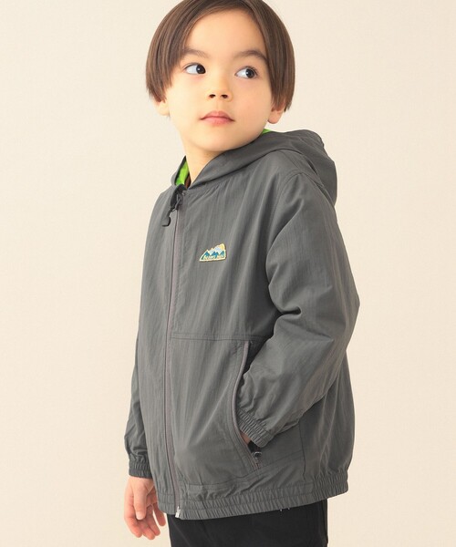 BEAMS mini（ビームスミニ）の「撥水 ポケッタブル ブルゾン 2026SS（90～150cm）（ブルゾン・キッズ・レッド/チャコールグレー・120/110/100/90/150/140/130）」の5枚目の写真