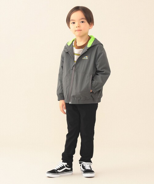 BEAMS mini（ビームスミニ）の「撥水 ポケッタブル ブルゾン 2026SS（90～150cm）（ブルゾン・キッズ・レッド/チャコールグレー・120/110/100/90/150/140/130）」の7枚目の写真