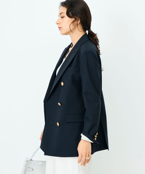 NOLLEY’S Sophi（ノーリーズソフィ）の「45th limited editionトロピカルウールダブルジャケット（テーラードジャケット・レディース・ネイビー・38/36）」の21枚目の写真