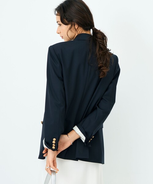 NOLLEY’S Sophi（ノーリーズソフィ）の「45th limited editionトロピカルウールダブルジャケット（テーラードジャケット・レディース・ネイビー・38/36）」の22枚目の写真