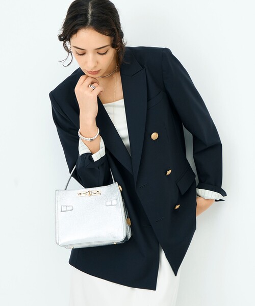 NOLLEY’S Sophi（ノーリーズソフィ）の「45th limited editionトロピカルウールダブルジャケット（テーラードジャケット・レディース・ネイビー・38/36）」の3枚目の写真