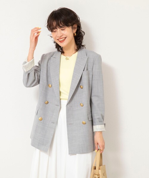 NOLLEY’S Sophi（ノーリーズソフィ）の「45th limited editionトロピカルウールダブルジャケット（テーラードジャケット・レディース・ネイビー・38/36）」の11枚目の写真