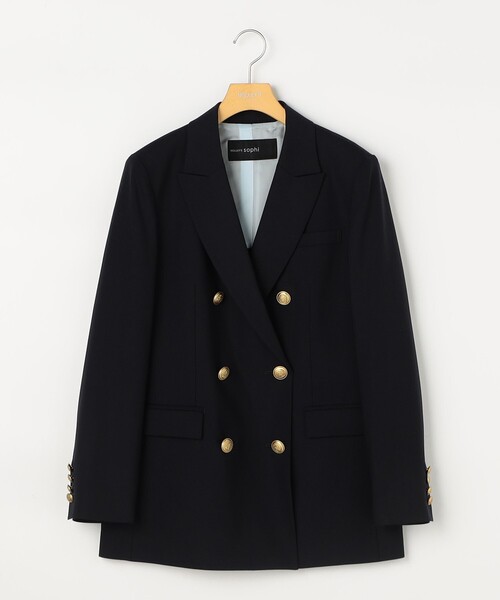 NOLLEY’S Sophi（ノーリーズソフィ）の「45th limited editionトロピカルウールダブルジャケット（テーラードジャケット・レディース・ネイビー・38/36）」の14枚目の写真