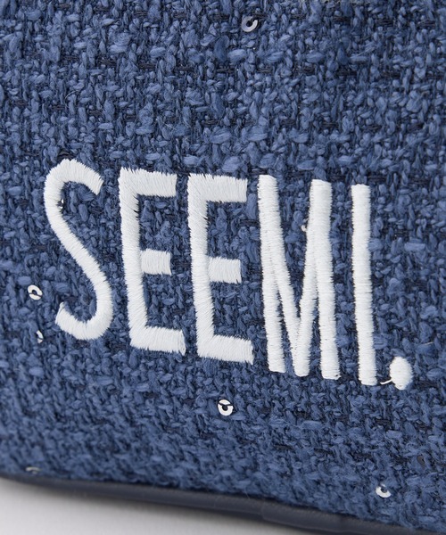 Seemi. byNICECLAUP（ シーミーバイナイスクラップ）の「【Seemi.】ツイードミニショルダーバッグ（ショルダーバッグ・レディース・ネイビー/アイボリー/サックスブルー・FREE）」の8枚目の写真