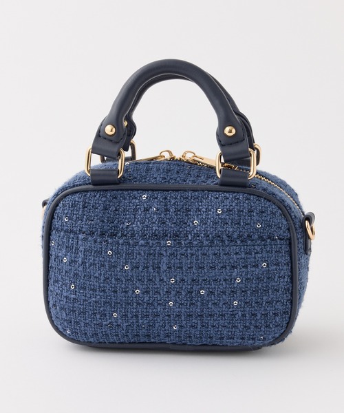 Seemi. byNICECLAUP（ シーミーバイナイスクラップ）の「【Seemi.】ツイードミニショルダーバッグ（ショルダーバッグ・レディース・ネイビー/アイボリー/サックスブルー・FREE）」の14枚目の写真