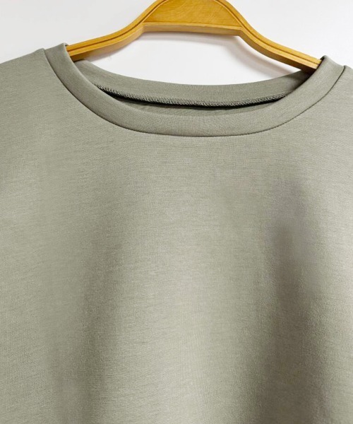 ONEP STAR(ワンピスター)の「異素材切替フレアデザイントップス(Tシャツ/カットソー・レディース・ブラック/カーキ/ネイビー/グレー/ホワイト・FREE)」の15枚目の写真