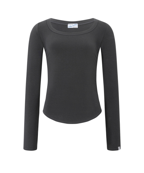 PLEASENOFOLLOW（プリーズノーフォロー）の「25FW New MOMO Shirring Top (Deep Charcoal)（Tシャツ/カットソー・レディース・その他・FREE）」の2枚目の写真