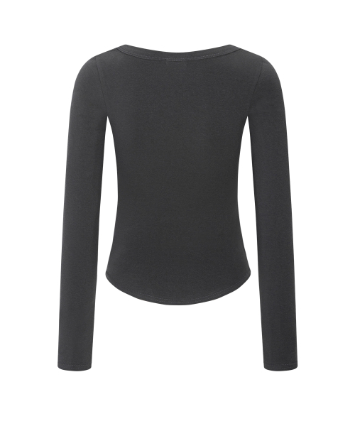 PLEASENOFOLLOW（プリーズノーフォロー）の「25FW New MOMO Shirring Top (Deep Charcoal)（Tシャツ/カットソー・レディース・その他・FREE）」の3枚目の写真